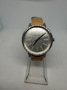 Nixon Kensington A108-747 Women's 36mm Silver Dial Brown Leather Quartz Watch